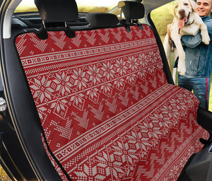 Christmas Festive Knitted Pattern Print Pet Car Back Seat Cover