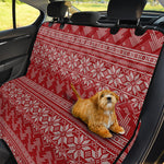 Christmas Festive Knitted Pattern Print Pet Car Back Seat Cover