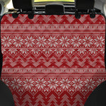 Christmas Festive Knitted Pattern Print Pet Car Back Seat Cover