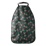 Christmas Floral Dragonfly Pattern Print Car Seat Organizers