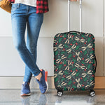 Christmas Floral Dragonfly Pattern Print Luggage Cover