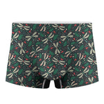 Christmas Floral Dragonfly Pattern Print Men's Boxer Briefs