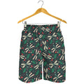 Christmas Floral Dragonfly Pattern Print Men's Shorts