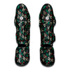 Christmas Floral Dragonfly Pattern Print Muay Thai Shin Guard