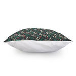 Christmas Floral Dragonfly Pattern Print Pillow Cover