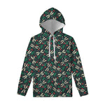 Christmas Floral Dragonfly Pattern Print Pullover Hoodie