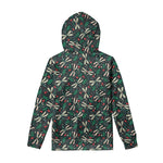Christmas Floral Dragonfly Pattern Print Pullover Hoodie