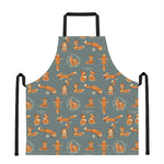 Christmas Fox Pattern Print Apron