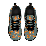 Christmas Fox Pattern Print Black Sneakers