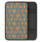 Christmas Fox Pattern Print Car Center Console Cover