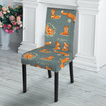 Christmas Fox Pattern Print Dining Chair Slipcover