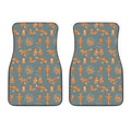 Christmas Fox Pattern Print Front Car Floor Mats