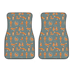 Christmas Fox Pattern Print Front Car Floor Mats