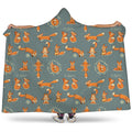 Christmas Fox Pattern Print Hooded Blanket