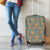 Christmas Fox Pattern Print Luggage Cover