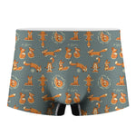 Christmas Fox Pattern Print Men's Boxer Briefs