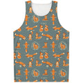 Christmas Fox Pattern Print Men's Tank Top