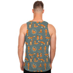 Christmas Fox Pattern Print Men's Tank Top