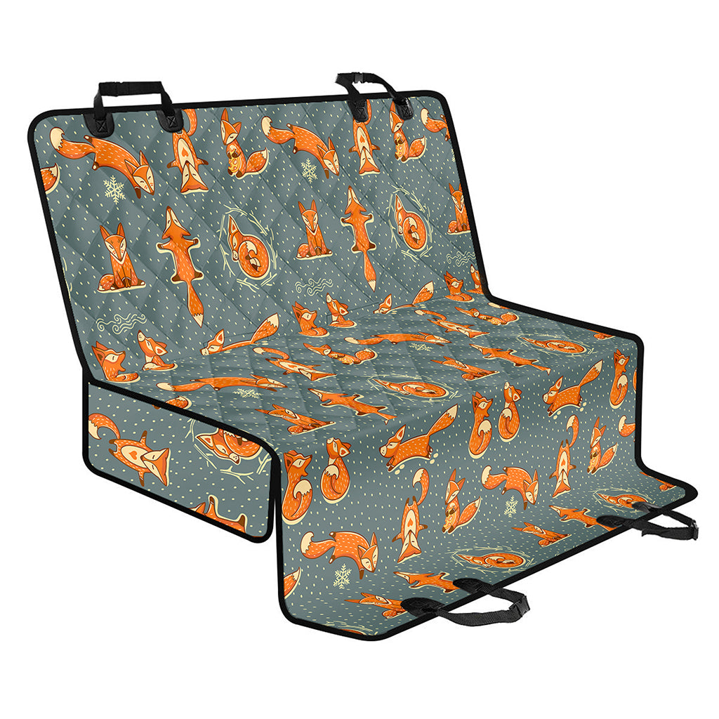 Christmas Fox Pattern Print Pet Car Back Seat Cover