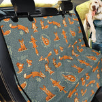 Christmas Fox Pattern Print Pet Car Back Seat Cover