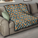 Christmas Fox Pattern Print Quilt