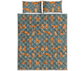 Christmas Fox Pattern Print Quilt Bed Set