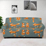 Christmas Fox Pattern Print Sofa Cover