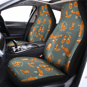 Christmas Fox Pattern Print Universal Fit Car Seat Covers