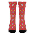 Christmas French Bulldog Santa Print Crew Socks