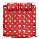 Christmas French Bulldog Santa Print Duvet Cover Bedding Set