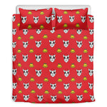 Christmas French Bulldog Santa Print Duvet Cover Bedding Set