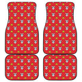 Christmas French Bulldog Santa Print Front and Back Car Floor Mats