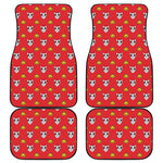 Christmas French Bulldog Santa Print Front and Back Car Floor Mats