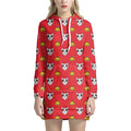 Christmas French Bulldog Santa Print Pullover Hoodie Dress