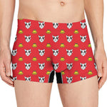 Christmas French Bulldog Santa Print Men's Boxer Briefs