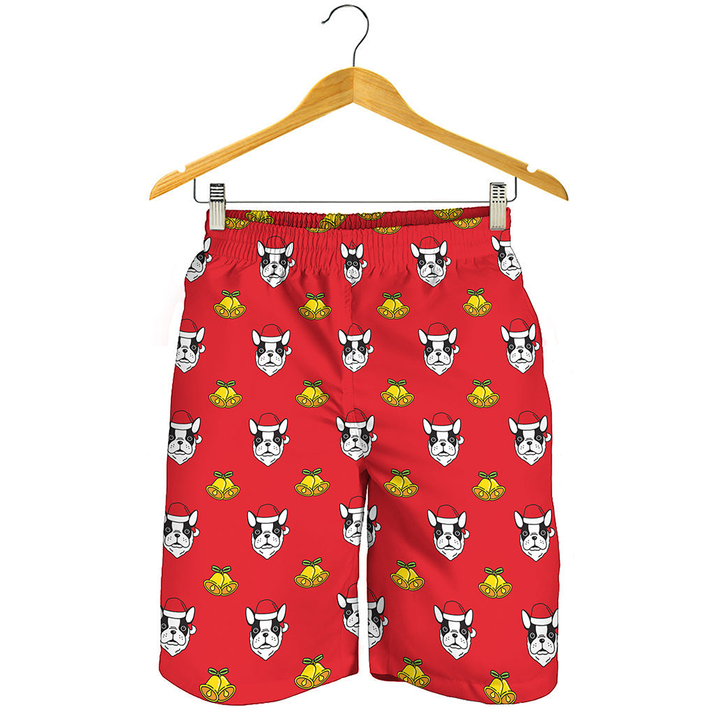 Christmas French Bulldog Santa Print Men's Shorts