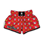 Christmas French Bulldog Santa Print Muay Thai Boxing Shorts