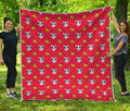 Christmas French Bulldog Santa Print Quilt