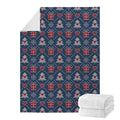 Christmas Gift Knitted Pattern Print Blanket