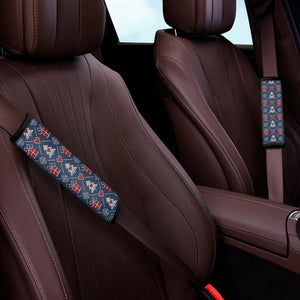 Christmas Gift Knitted Pattern Print Car Seat Belt Covers