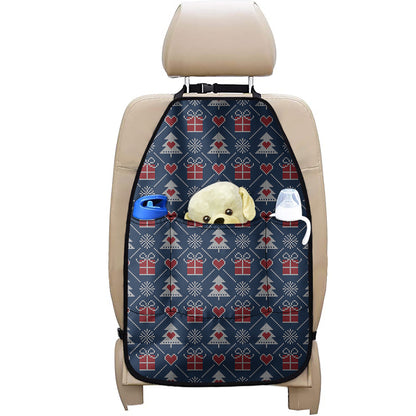 Christmas Gift Knitted Pattern Print Car Seat Organizers
