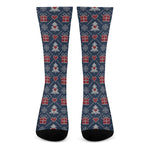 Christmas Gift Knitted Pattern Print Crew Socks