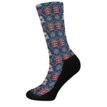 Christmas Gift Knitted Pattern Print Crew Socks