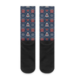 Christmas Gift Knitted Pattern Print Crew Socks