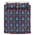 Christmas Gift Knitted Pattern Print Duvet Cover Bedding Set
