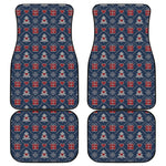 Christmas Gift Knitted Pattern Print Front and Back Car Floor Mats