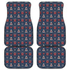 Christmas Gift Knitted Pattern Print Front and Back Car Floor Mats