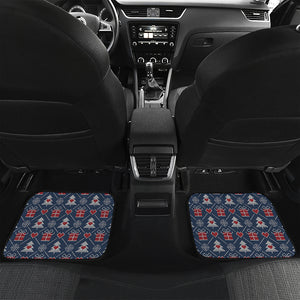 Christmas Gift Knitted Pattern Print Front and Back Car Floor Mats