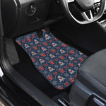 Christmas Gift Knitted Pattern Print Front and Back Car Floor Mats