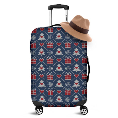 Christmas Gift Knitted Pattern Print Luggage Cover